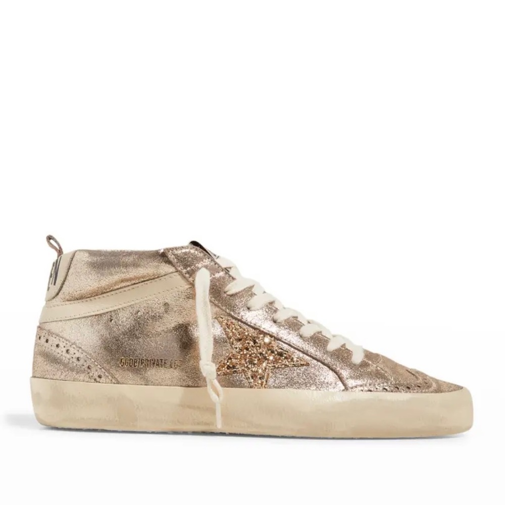 Golden goose midstar taupe/metallic 36 New